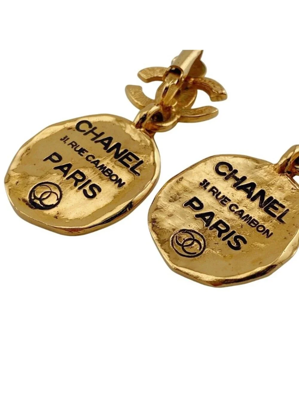 Chanel 31 Rue Cambon Earrings Gold